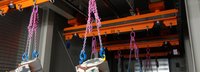 Large-part painting systems designed around the corner