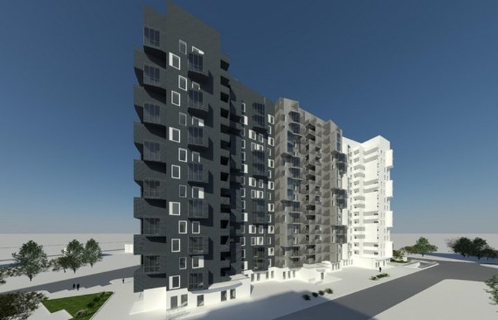 Architektonisches Gebäude gebaut mit MOTUS System